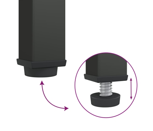 vidaXL kumode, 70x35x70 cm, stikls un tērauds, melna