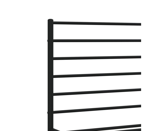 vidaXL gultas rāmis ar galvgali, melns metāls, 120x200 cm