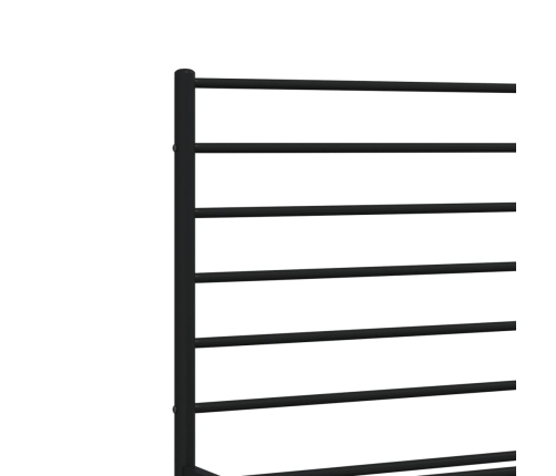 vidaXL gultas rāmis ar galvgali un kājgali, melns metāls, 193x203 cm