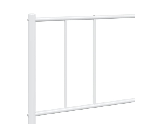 vidaXL gultas rāmis ar galvgali, balts metāls, 193x203 cm