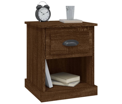 vidaXL naktsskapītis, ozolkoka krāsa, 39x39x47,5 cm, inženierijas koks