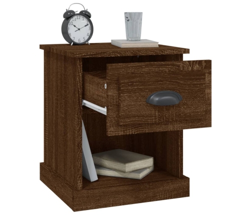 vidaXL naktsskapītis, ozolkoka krāsa, 39x39x47,5 cm, inženierijas koks