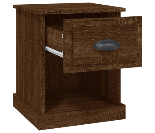 vidaXL naktsskapītis, ozolkoka krāsa, 39x39x47,5 cm, inženierijas koks