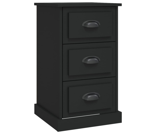 vidaXL naktsskapītis, melns, 39x39x67 cm, inženierijas koks