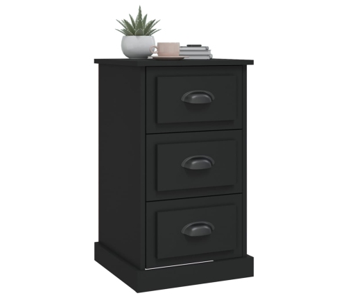 vidaXL naktsskapītis, melns, 39x39x67 cm, inženierijas koks