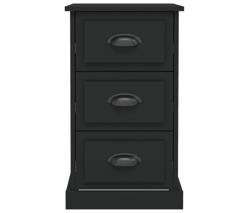 vidaXL naktsskapītis, melns, 39x39x67 cm, inženierijas koks