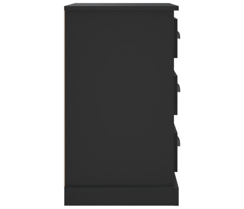 vidaXL naktsskapītis, melns, 39x39x67 cm, inženierijas koks
