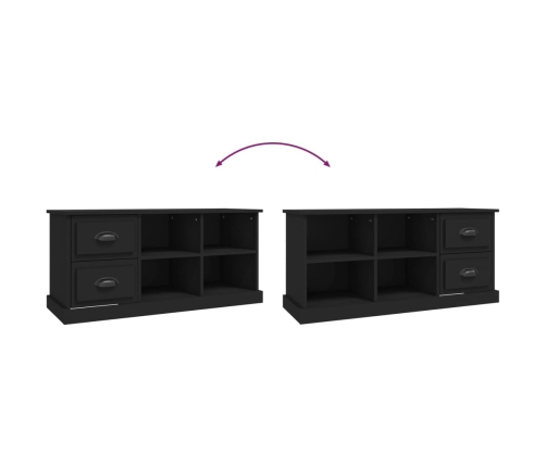 vidaXL TV skapītis, melns, 102x35,5x47,5 cm, inženierijas koks