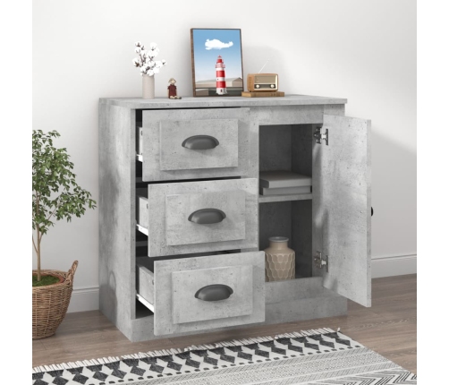 vidaXL kumode, betona pelēka, 70x35,5x67,5 cm, inženierijas koks