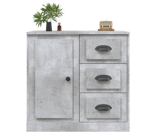 vidaXL kumode, betona pelēka, 70x35,5x67,5 cm, inženierijas koks