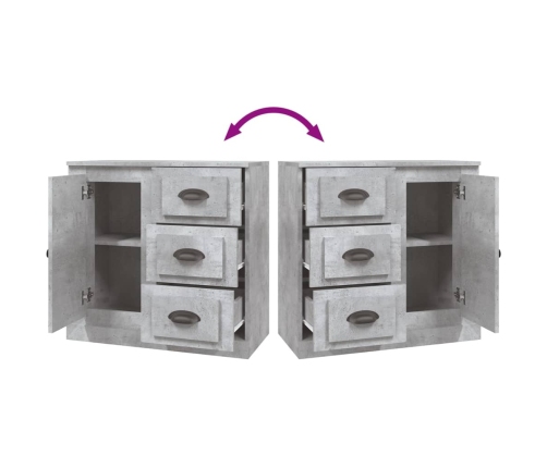 vidaXL kumode, betona pelēka, 70x35,5x67,5 cm, inženierijas koks