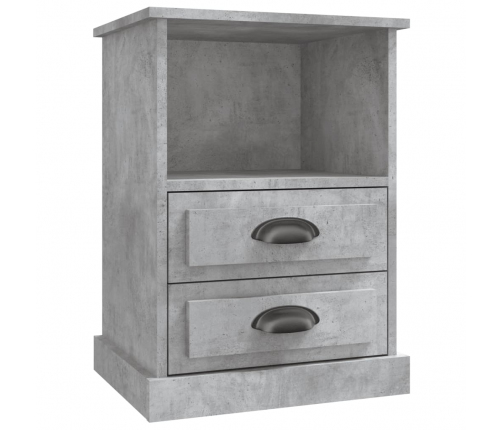 vidaXL naktsskapītis, betona pelēks, 43x36x60 cm