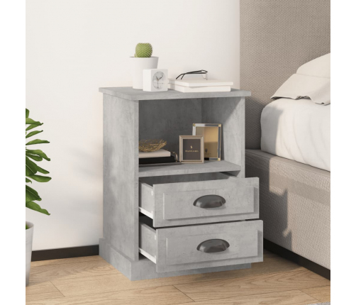 vidaXL naktsskapītis, betona pelēks, 43x36x60 cm