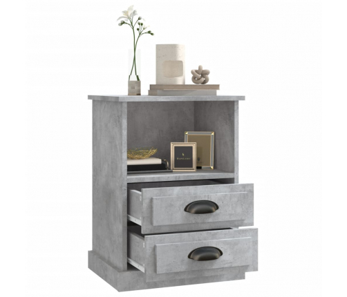 vidaXL naktsskapītis, betona pelēks, 43x36x60 cm