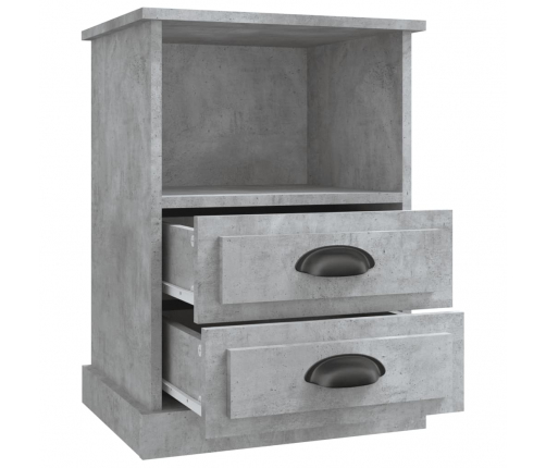 vidaXL naktsskapītis, betona pelēks, 43x36x60 cm