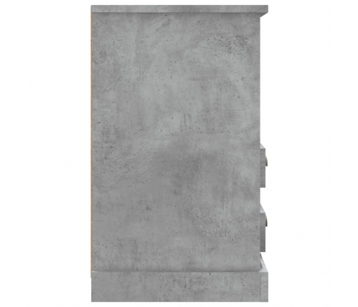 vidaXL naktsskapītis, betona pelēks, 43x36x60 cm
