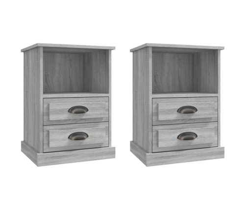vidaXL naktsskapīši, 2 gab., pelēki, 43x36x60 cm