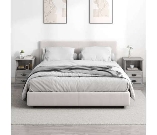 vidaXL naktsskapīši, 2 gab., pelēki, 43x36x60 cm