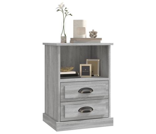 vidaXL naktsskapīši, 2 gab., pelēki, 43x36x60 cm