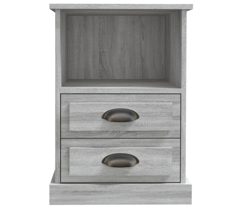 vidaXL naktsskapīši, 2 gab., pelēki, 43x36x60 cm