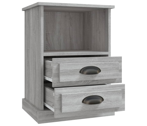 vidaXL naktsskapīši, 2 gab., pelēki, 43x36x60 cm