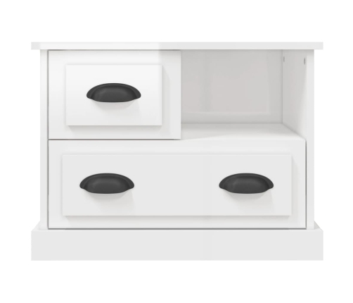 vidaXL naktsskapītis, spīdīgi balts, 60x39x45 cm