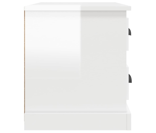 vidaXL naktsskapītis, spīdīgi balts, 60x39x45 cm