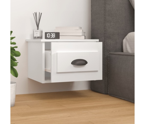 vidaXL sienas naktsskapīši, 2 gab., spīdīgi balti, 41,5x36x28 cm
