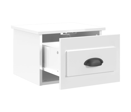 vidaXL sienas naktsskapīši, 2 gab., spīdīgi balti, 41,5x36x28 cm