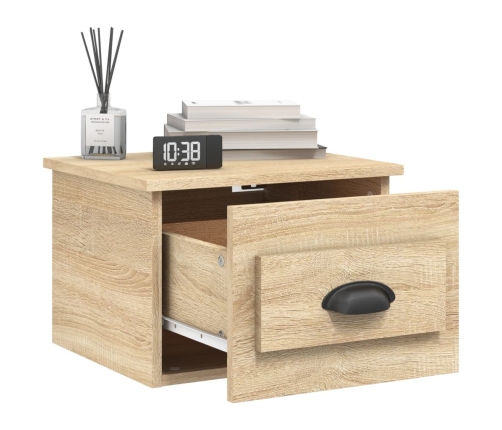 vidaXL sienas naktsskapīši, 2 gab., ozolkoka krāsa, 41,5x36x28 cm