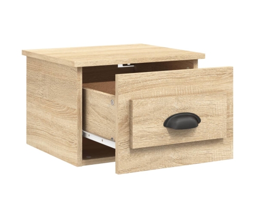 vidaXL sienas naktsskapīši, 2 gab., ozolkoka krāsa, 41,5x36x28 cm