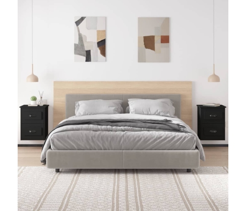 vidaXL sienas naktsskapīši, 2 gab., 41,5x36x53 cm, melni