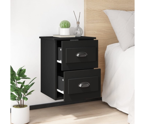 vidaXL sienas naktsskapīši, 2 gab., 41,5x36x53 cm, melni