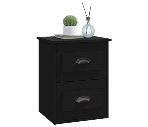 vidaXL sienas naktsskapīši, 2 gab., 41,5x36x53 cm, melni