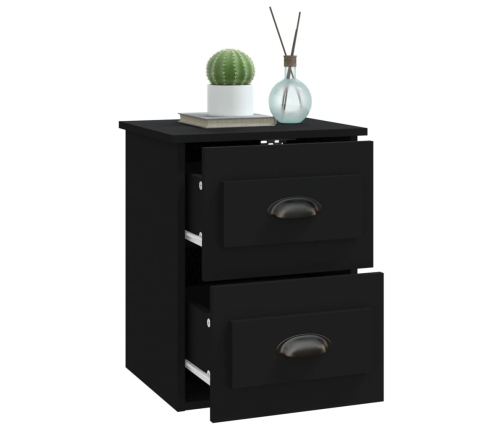vidaXL sienas naktsskapīši, 2 gab., 41,5x36x53 cm, melni