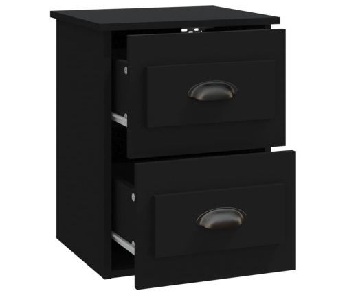 vidaXL sienas naktsskapīši, 2 gab., 41,5x36x53 cm, melni