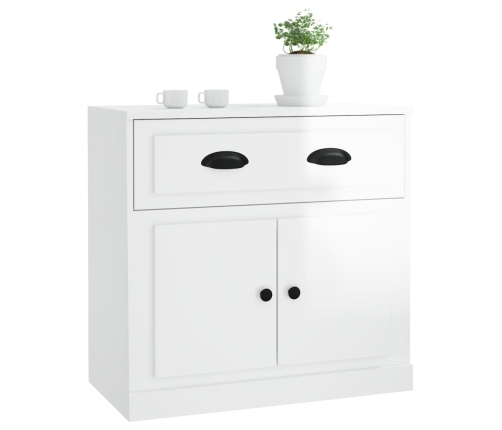 vidaXL kumode, spīdīgi balta, 70x35,5x67,5 cm, inženierijas koks