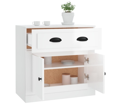 vidaXL kumode, spīdīgi balta, 70x35,5x67,5 cm, inženierijas koks