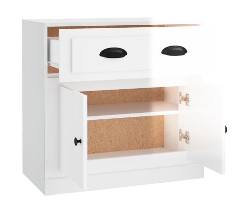 vidaXL kumode, spīdīgi balta, 70x35,5x67,5 cm, inženierijas koks