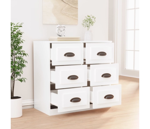 vidaXL kumode, 70x35,5x67,5 cm, inženierijas koks, balta