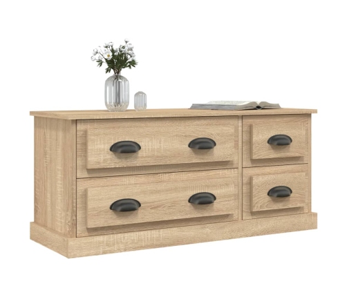 vidaXL TV skapītis, ozolkoka krāsa, 100x35,5x45 cm, inženierijas koks