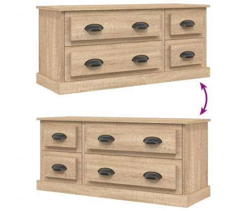 vidaXL TV skapītis, ozolkoka krāsa, 100x35,5x45 cm, inženierijas koks