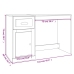 vidaXL rakstāmgalds ar atvilktni, spīdīgi balts, 115x50x76 cm