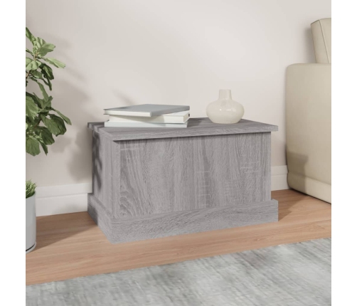 vidaXL uzglabāšanas kaste, pelēka, 50x30x28 cm, inženierijas koks