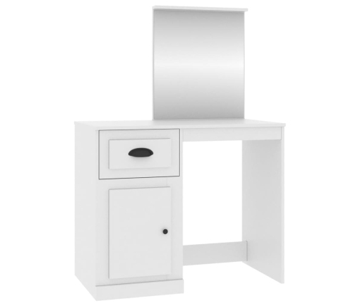 vidaXL spoguļgaldiņa komplekts, 90x50x132,5 cm, balts