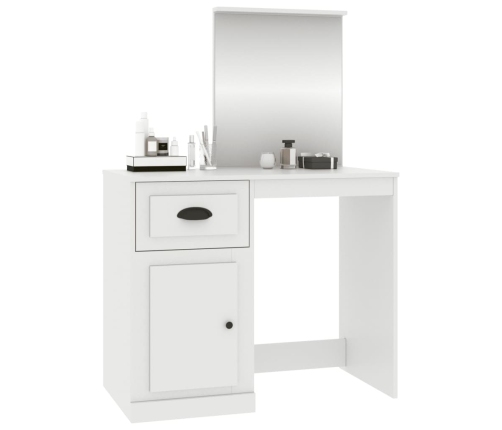 vidaXL spoguļgaldiņa komplekts, 90x50x132,5 cm, balts