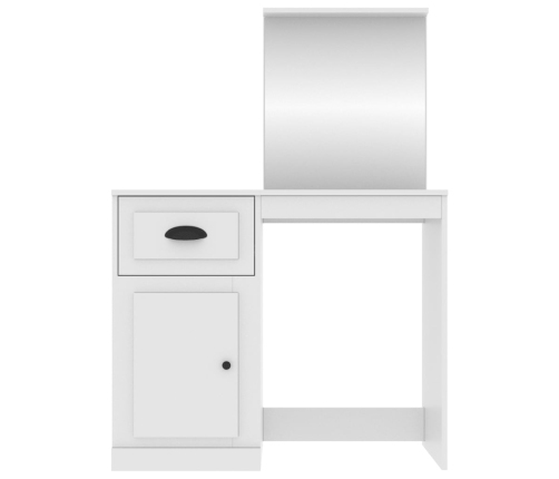 vidaXL spoguļgaldiņa komplekts, 90x50x132,5 cm, balts