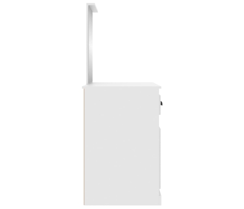 vidaXL spoguļgaldiņa komplekts, 90x50x132,5 cm, balts