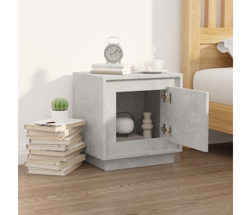 vidaXL naktsskapītis, betona pelēks, 44x35x45 cm, inženierijas koks
