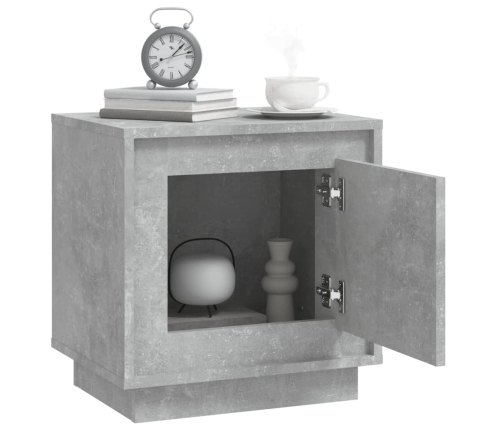 vidaXL naktsskapītis, betona pelēks, 44x35x45 cm, inženierijas koks